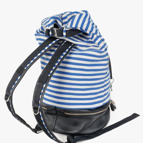 Want Les Essentiels Blue and White Striped Backpack - Picture 7 of 15